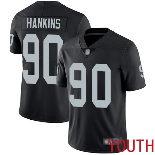 Oakland Raiders Limited Black Youth Johnathan Hankins Home Jersey NFL Football #90 Vapor Jersey->youth nfl jersey->Youth Jersey